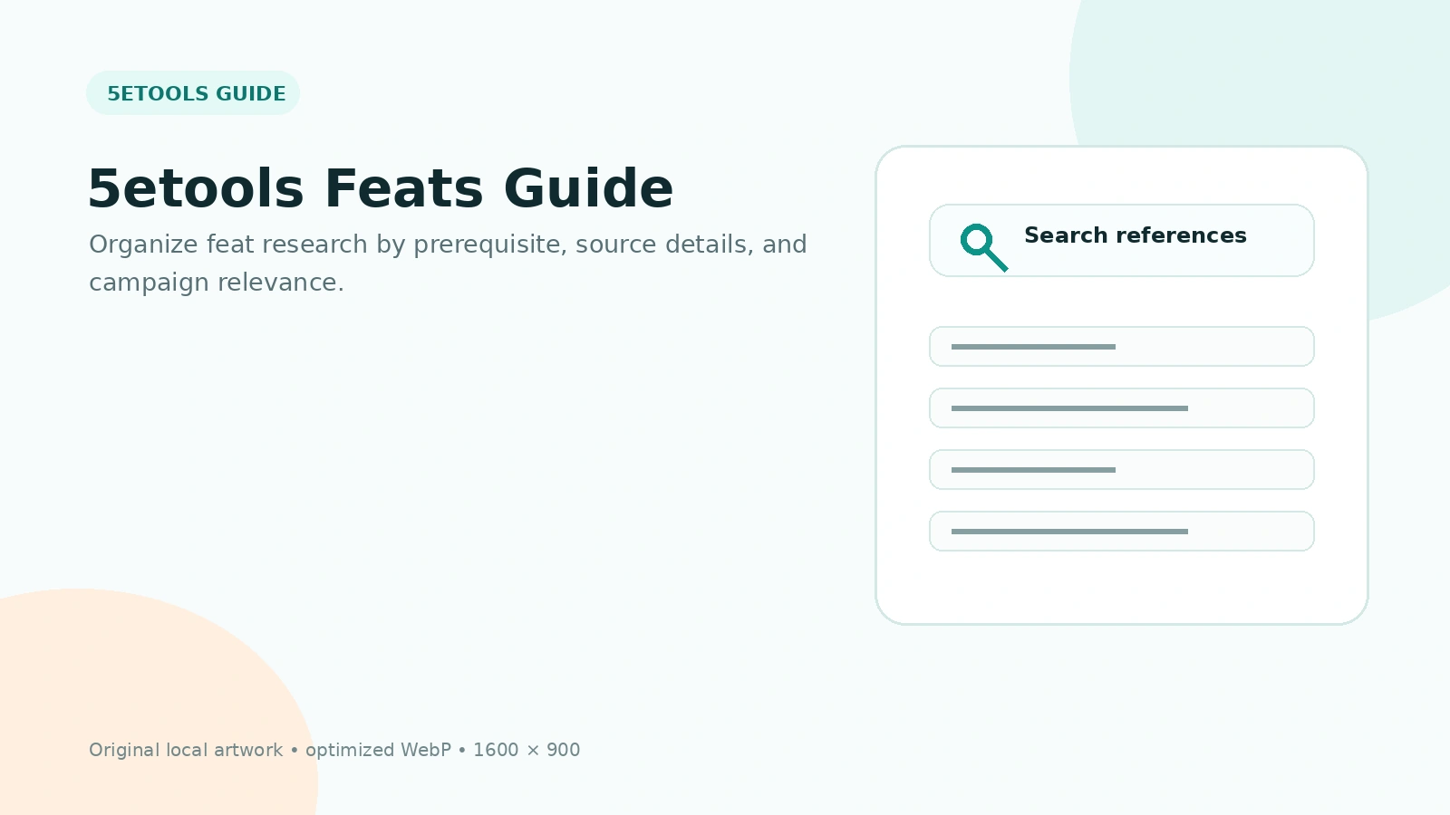 5etools Feats Guide: Prerequisites, Filters & Comparison artwork
